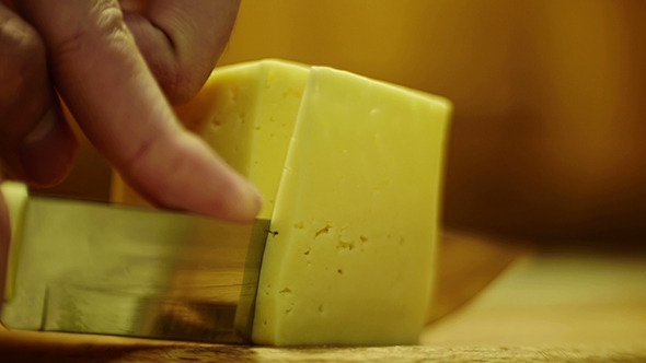 Cutting Cheese For a Snack