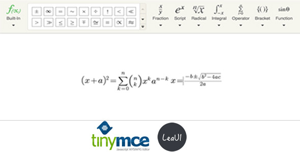 TinyMCE4 Formula Editor - CodeCanyon 10917683