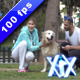 Couple Playing With Dog - VideoHive Item for Sale