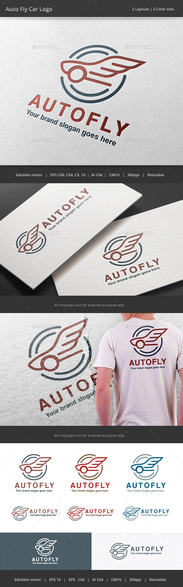 Auto Fly Car Logo