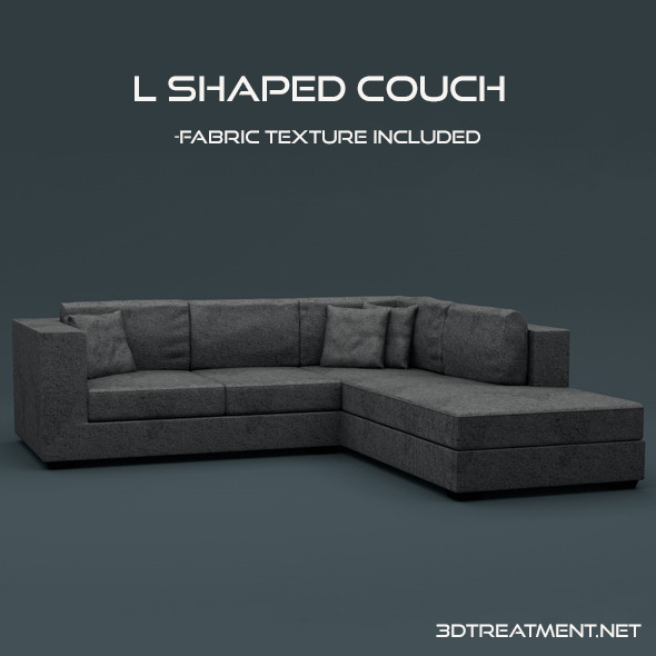 L Shaped Couch - 3Docean 10930259