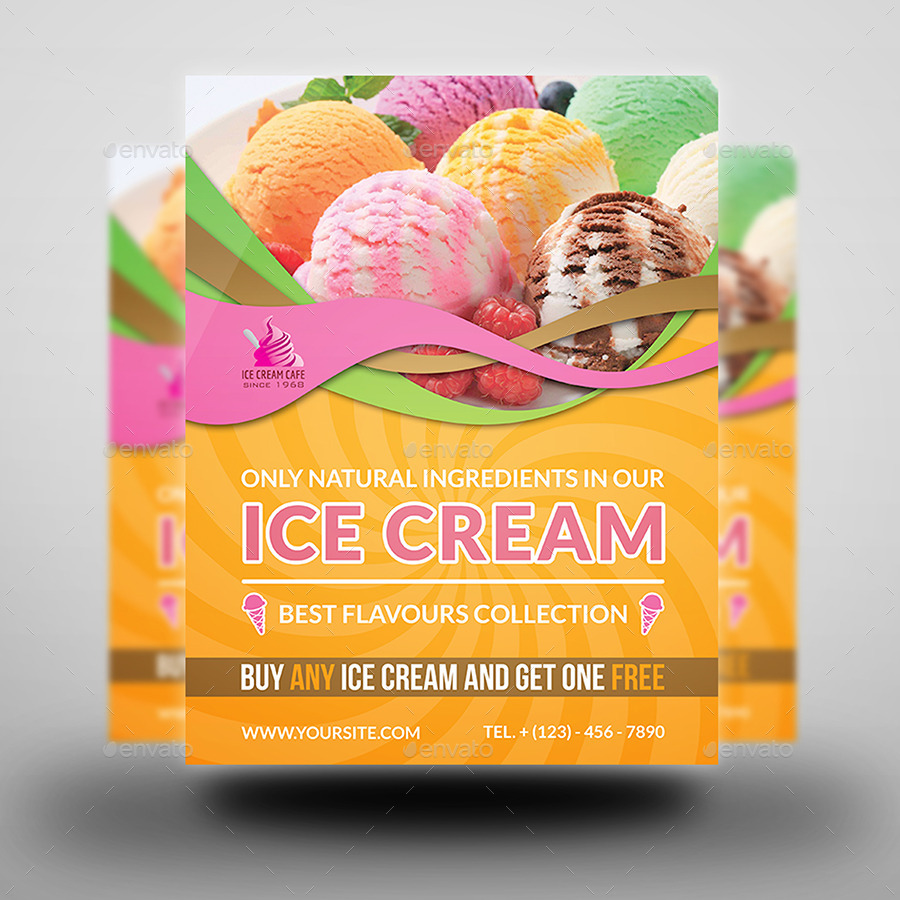 Ice Cream Flyer Template Vol 3 by OWPictures GraphicRiver