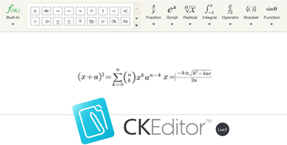 CKEditor4 Formula Editor - CodeCanyon 10936362