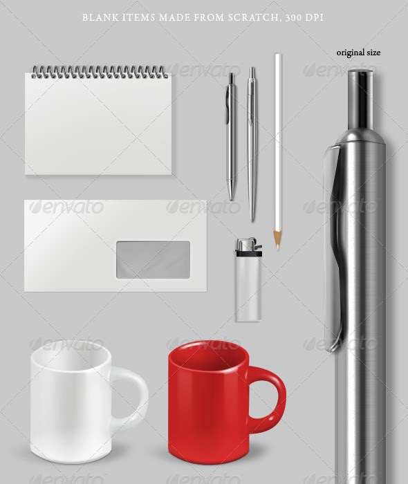 Blank Items - Objects 3D Renders