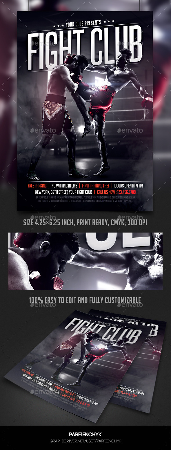 Fight Club Flyer Template - Sports Events