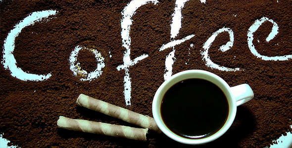 Coffee Text & Cup of Coffee