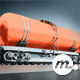 Freight Train with Petroleum Tank Cars Front View - VideoHive Item for Sale