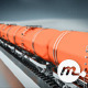 Freight Train with Petroleum Tank Cars Side View - VideoHive Item for Sale
