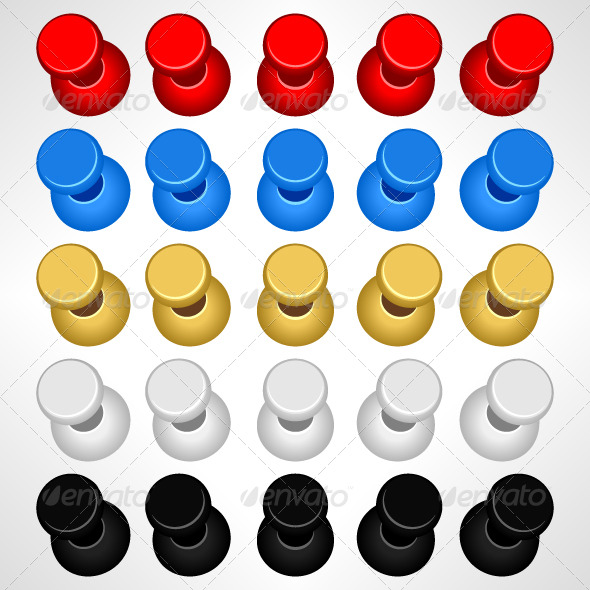 Pushpin Push Pins Colorful - Man-made Objects Objects