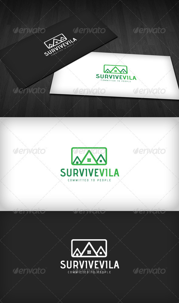 SurviveVilla Logo - Buildings Logo Templates