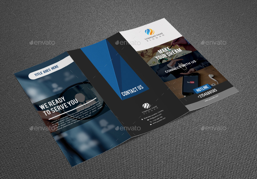 modern tri fold brochure template design by graphicsdesignator