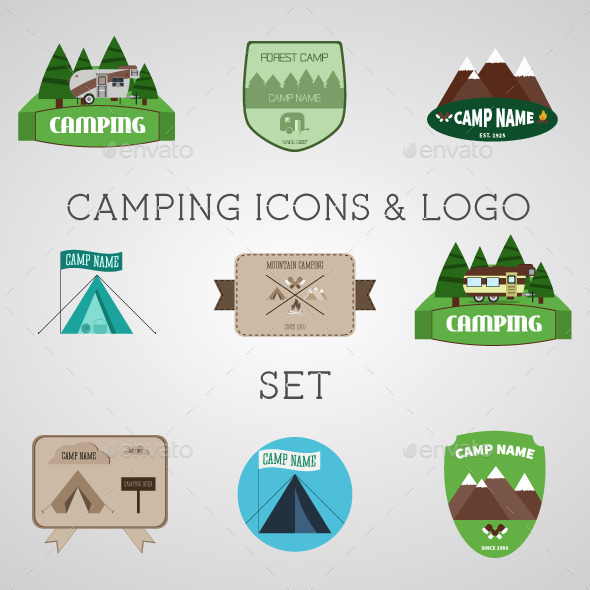 Outdoor Vector Design Elements - Travel Conceptual