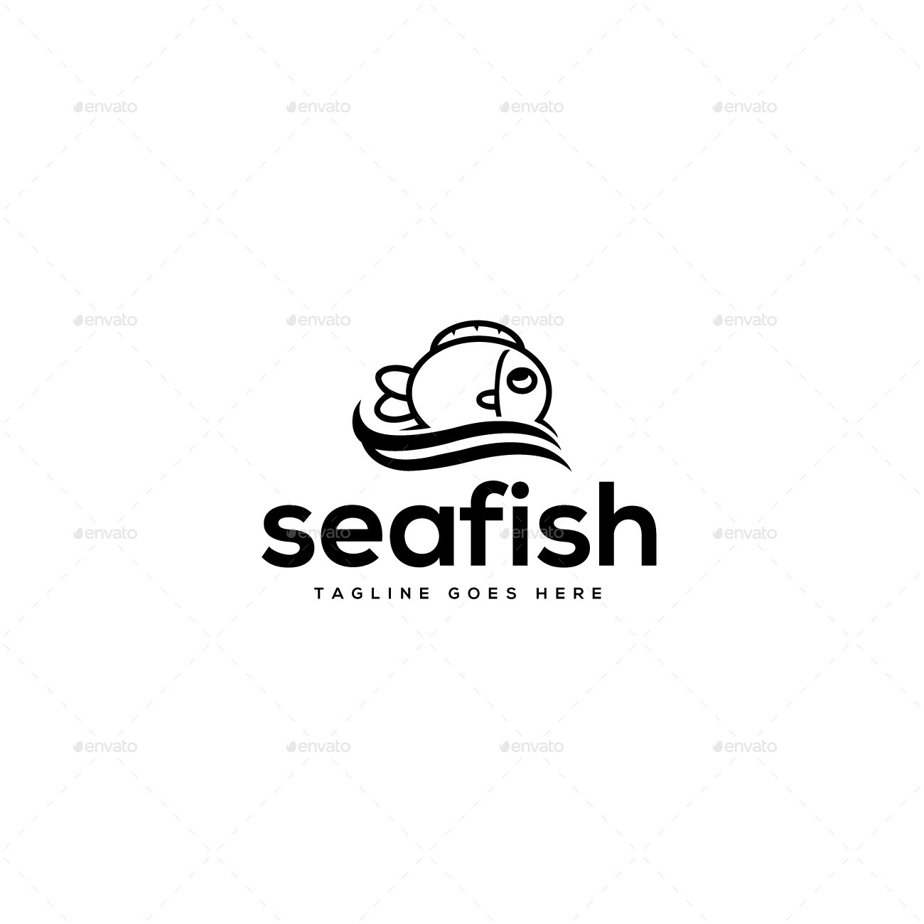 Sea Fish Logo Template, Logo Templates | GraphicRiver