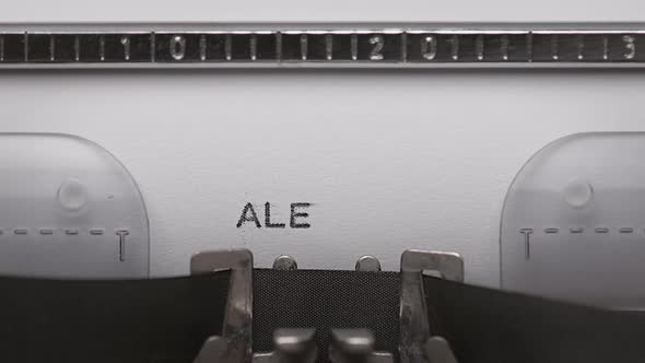 Typing Text on Typewriter alt