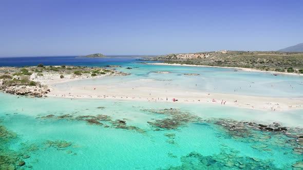 Aerial view of Elafonisi beach. alt