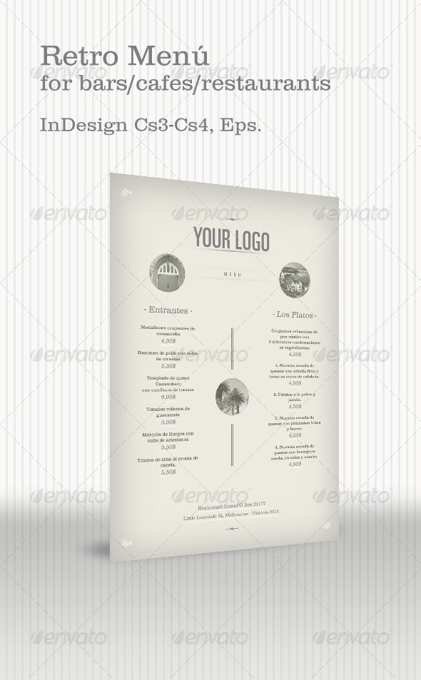 Retro Menu - Food Menus Print Templates