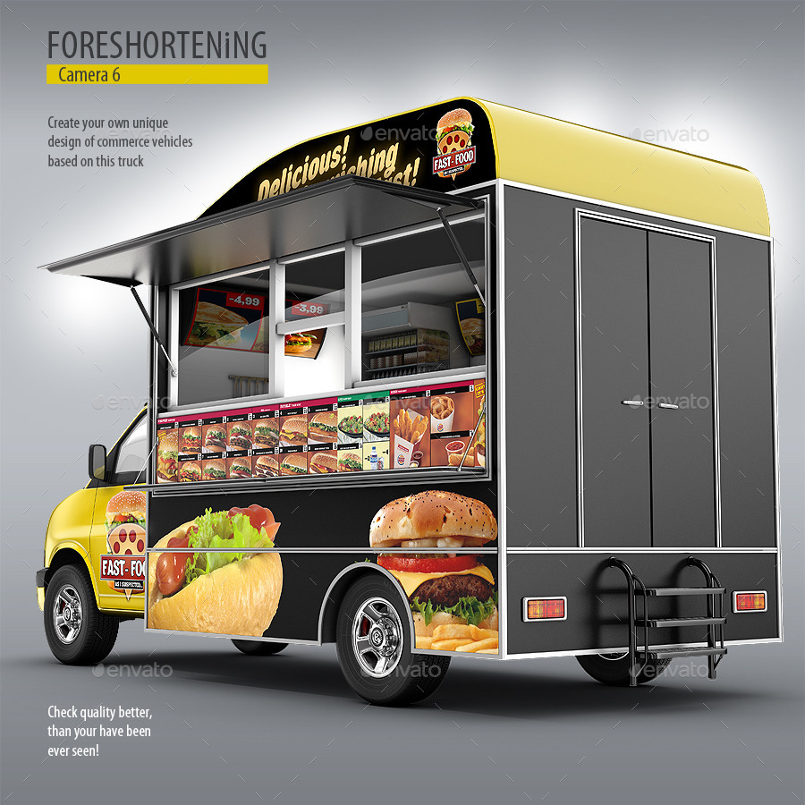 Download Food Truck Mock-Up. Van eatery mockup. by Bennet1890 | GraphicRiver