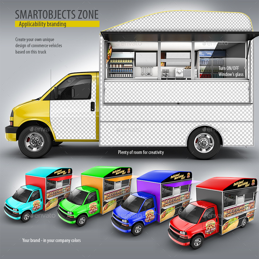 Download Food Truck Mock Up Van Eatery Mockup By Bennet1890 Graphicriver
