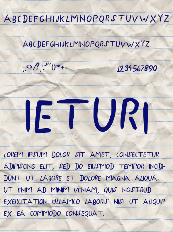 Ieturi Font - Handwriting Fonts