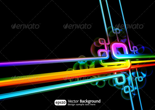 Retro technology abstract vector background - Backgrounds Decorative