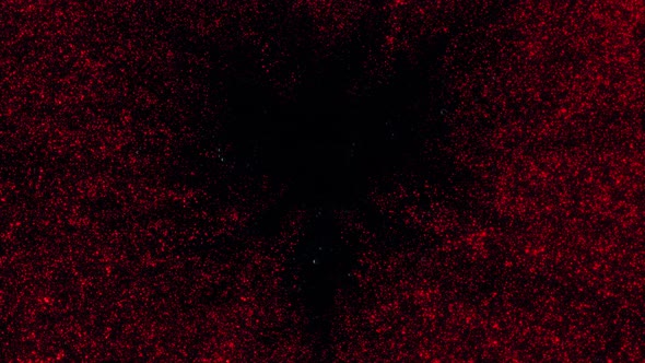Albania Flag With Abstract Particles