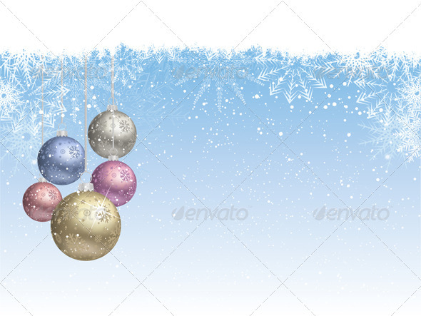 Christmas bauble background - Characters Vectors