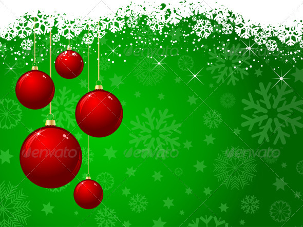 Christmas bauble background - Characters Vectors