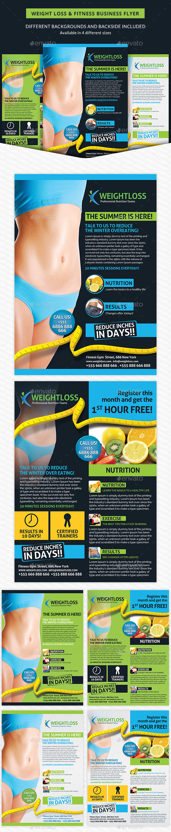 Weight Loss & Fitness Business Flyer - Corporate Flyers