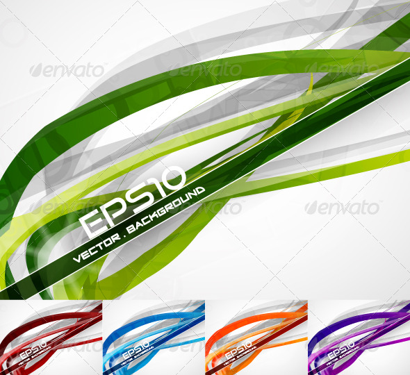 Wavy Lines. Vector Backgrounds - Backgrounds Business