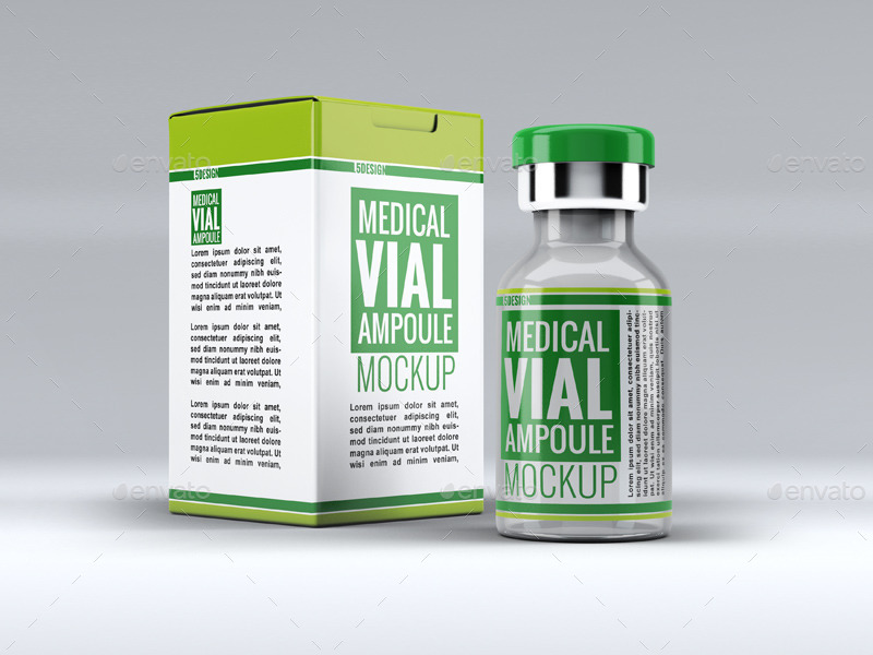 Medical Vial Ampoule Mock-Up by L5Design | GraphicRiver