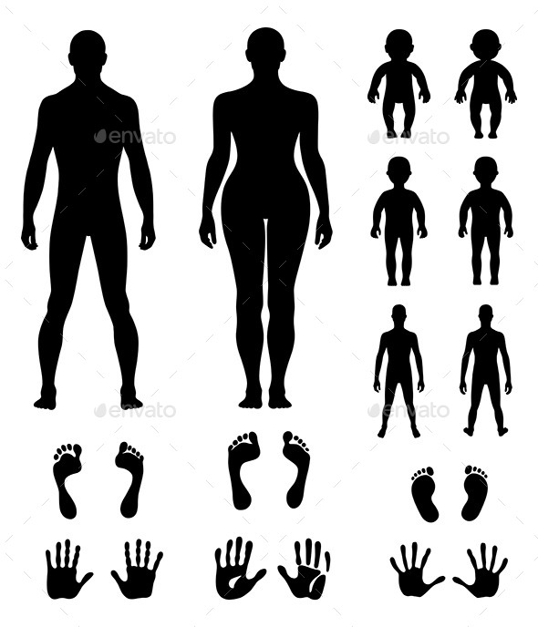 Human Silhouette Set by arlatis | GraphicRiver