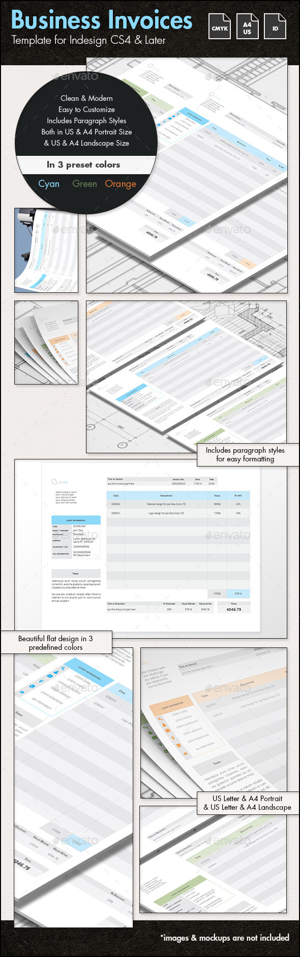 Business Invoices - A4 & US Letter - Proposals & Invoices Stationery