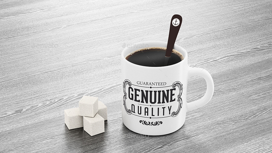 Download Mug and Spoon Mock-up by antonbildyaev | GraphicRiver