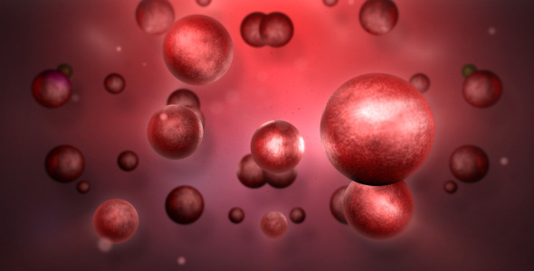 Red Molecule Background