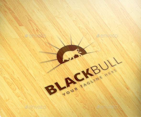 Black Bull Logo Template by maraz2013 | GraphicRiver
