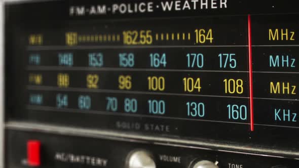Stop Motion Of A Great Retro Radio With Police Band 4 alt