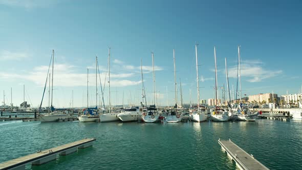 Boats Moored In La Linia, Next To Gibraltar In Southern Spain 2 alt