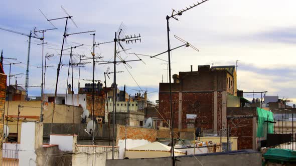 Abstract Pattern Of Tv Aerials And Satellites On Rooftops 3 alt