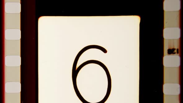 Universal Film/Academy Leader Countdown, Made Using 35mm Celluloid Film Strip. 3 alt