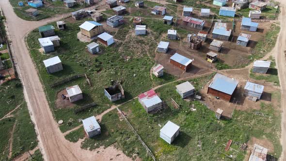 Aerial View of Shanty Town in South Africa