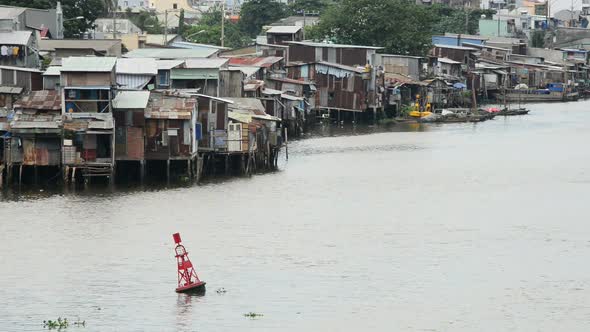 Shacks On The Saigon River - Ho Chi Minh City (Saigon)  Vietnam alt