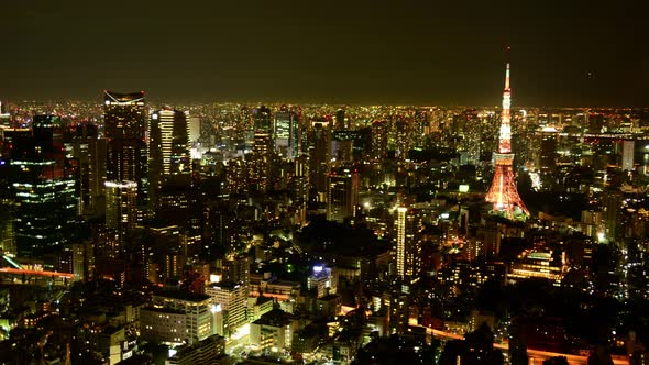Tokyo Skyline At Night Tokyo Japan By Mountairyfilms Videohive