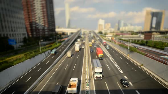 Traffic On Busy Boulevard From Above - Tokyo Japan 4 alt