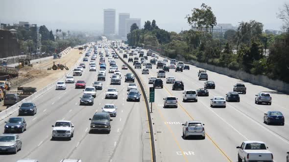 Traffic On Busy Freeway In Los Angeles 11, Stock Footage | VideoHive