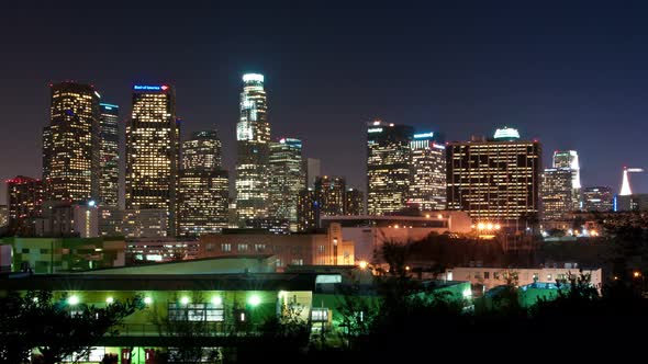 Downtown Los Angeles At Night