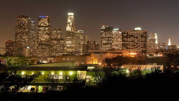 Downtown Los Angeles At Night 8