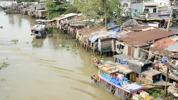 Boats And Shacks On The Saigon River - Ho Chi Minh City (Saigon) 1