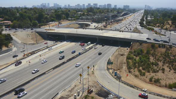 Traffic On Busy Freeway In Los Angeles 8