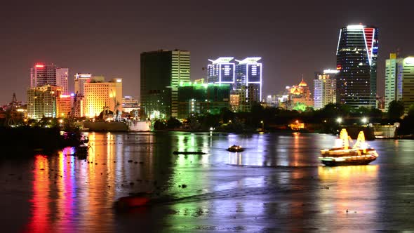 Scenic Ho Chi Minh City (Saigon) Skyline At Night - Vietnam 10