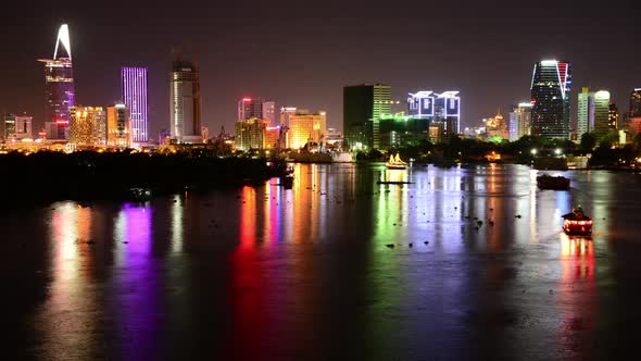 Scenic Ho Chi Minh City (Saigon) Skyline At Night - Vietnam 11